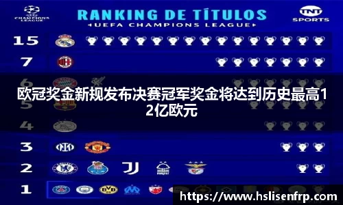 欧冠奖金新规发布决赛冠军奖金将达到历史最高12亿欧元